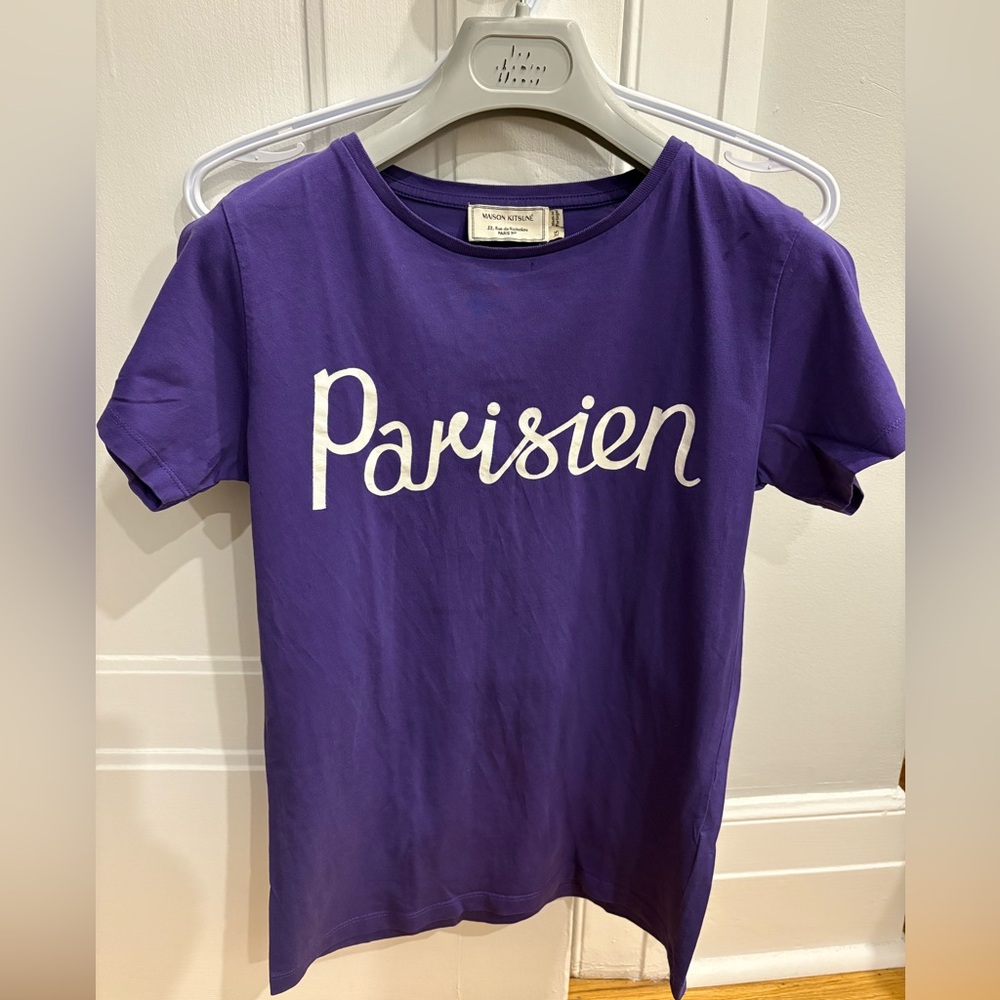 MAISON KITSUNE Purple Tee